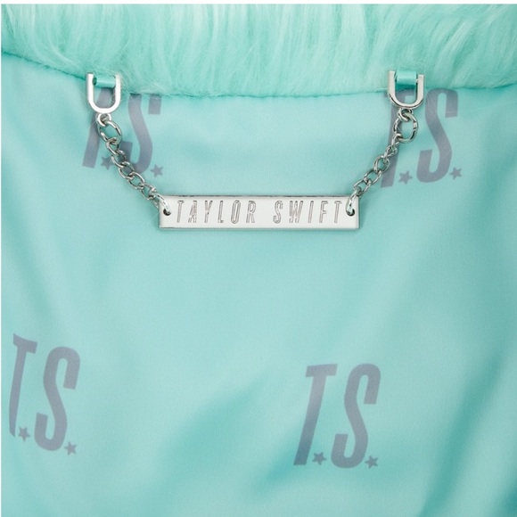 Taylor Swift Mint Faux Fur Jacket - Picture 2 of 3
